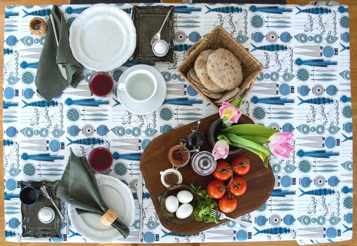 Picknick stof, Blauw-beige Almedahls