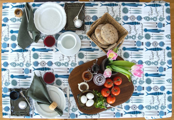 Picknick stof - Blauw-beige - Almedahls