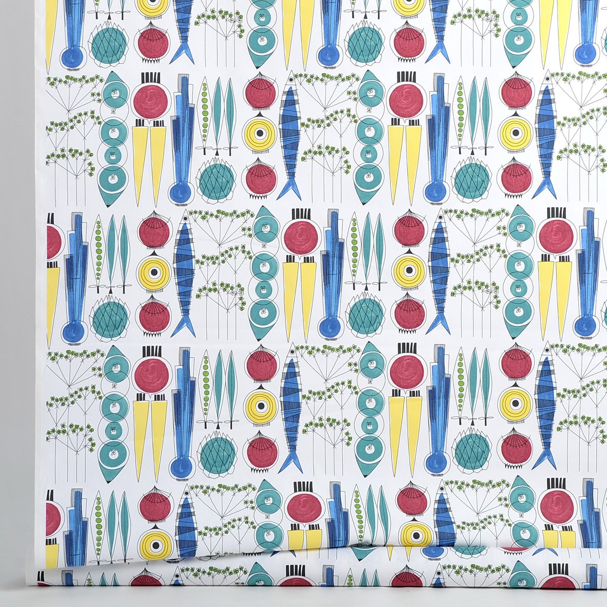 Almedahls Picknick tafelzeil wit-multi | Scandinavisch Interieur | Tafelzeil | Blauw