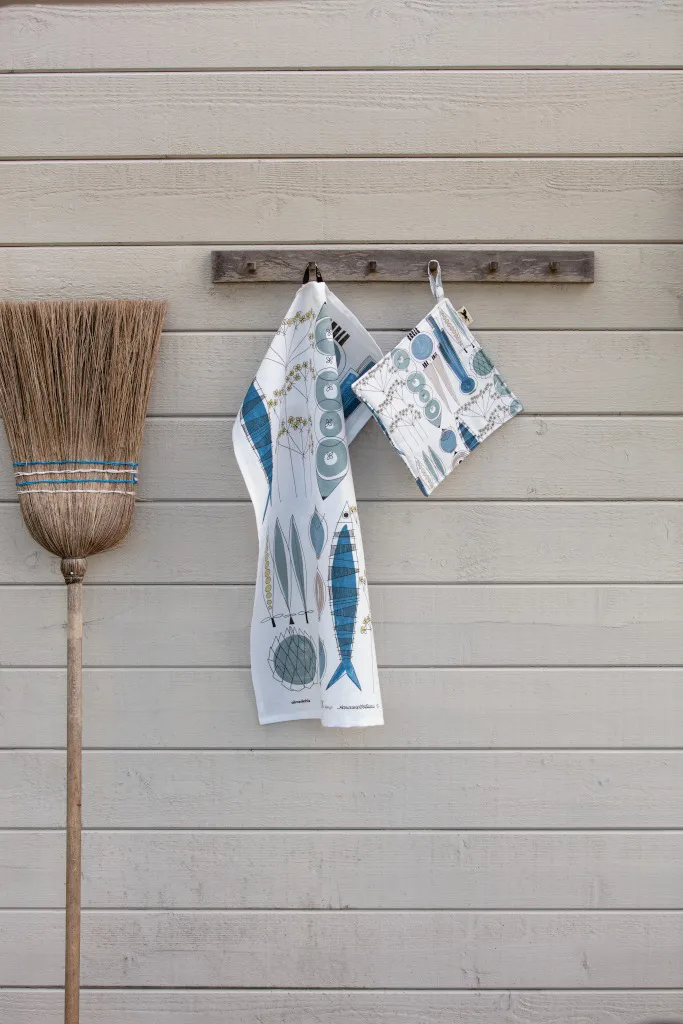 Picknick theedoek, Blauw-beige Almedahls