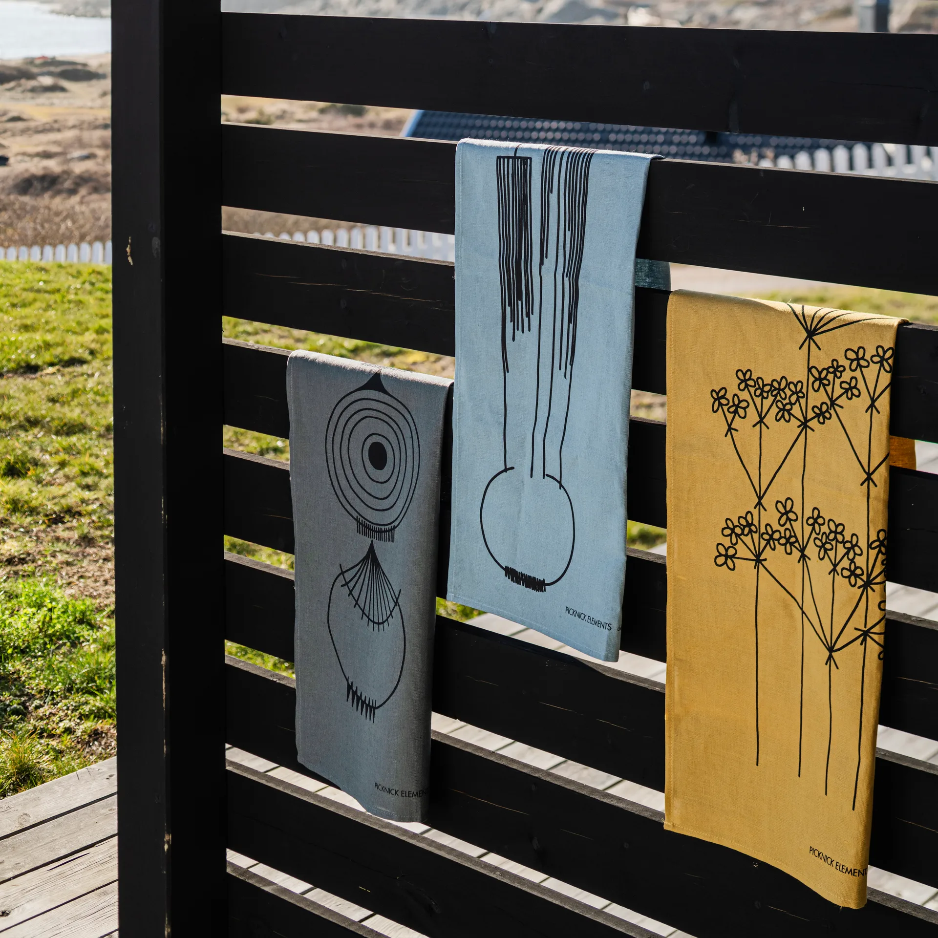 Picknick theedoek, Blauw Almedahls