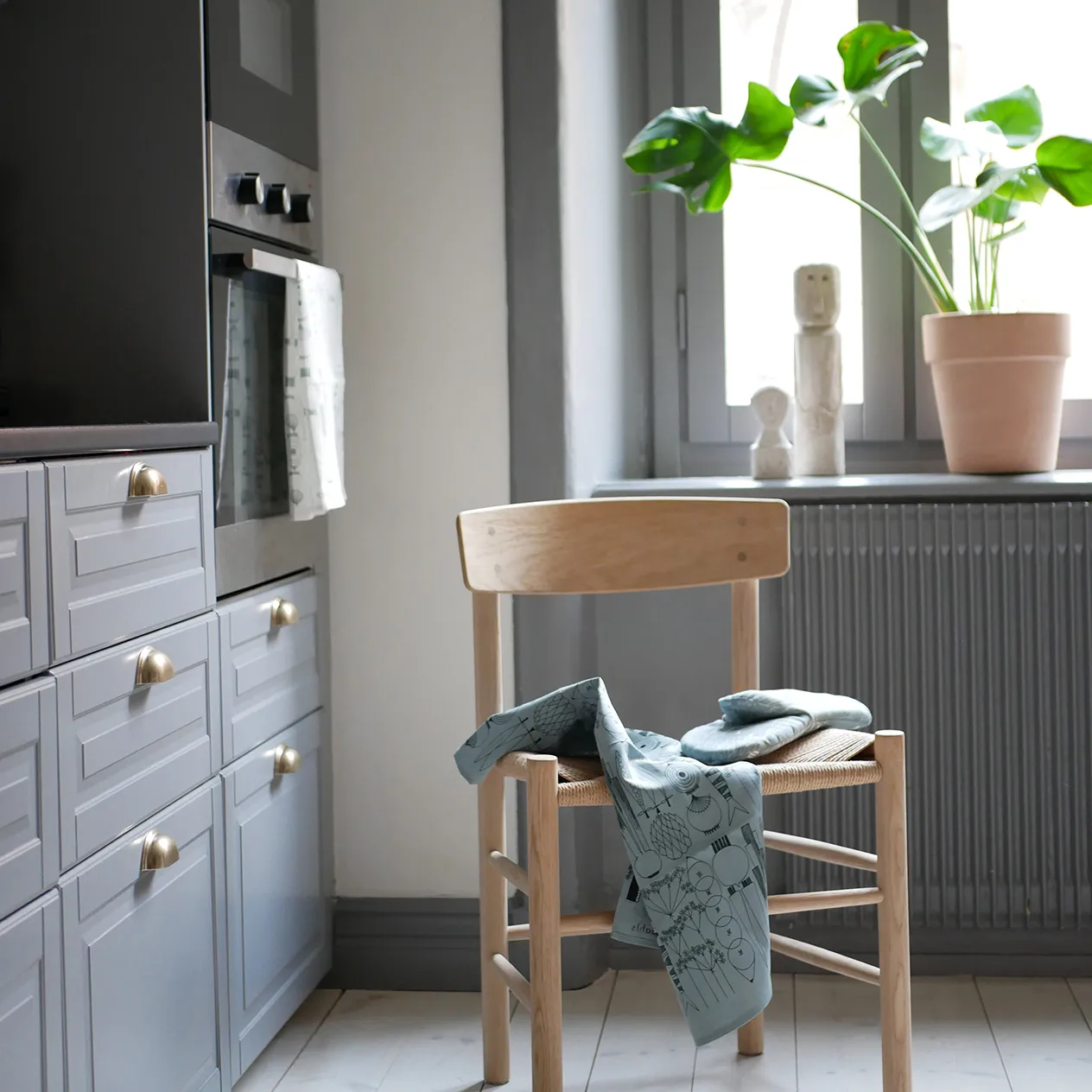 Picknick theedoek, Groengrijs-zwart Almedahls