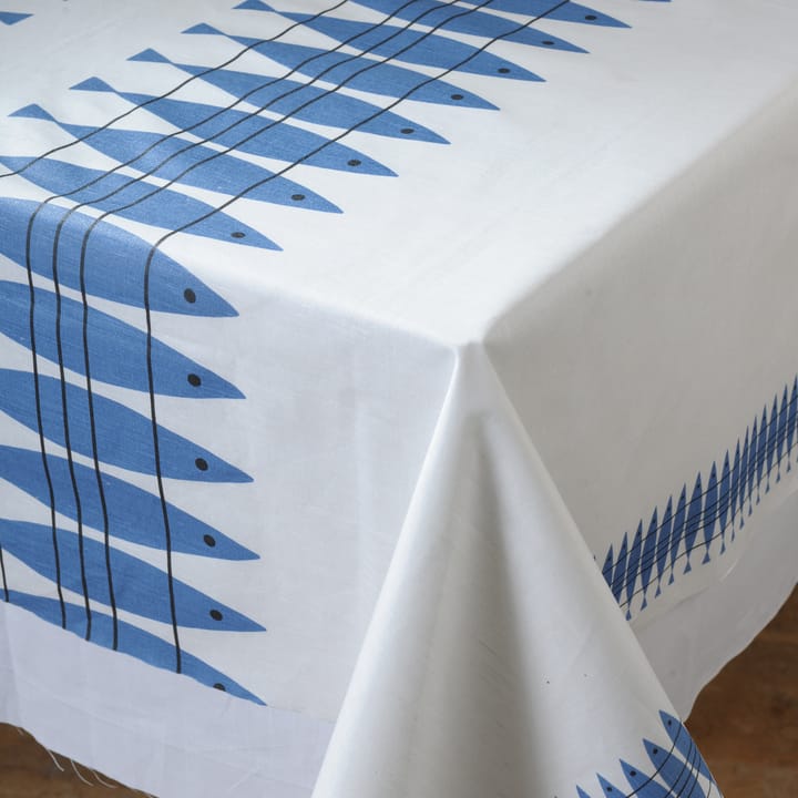 Sill gewaxte stof 145x220 cm, Blauw Almedahls