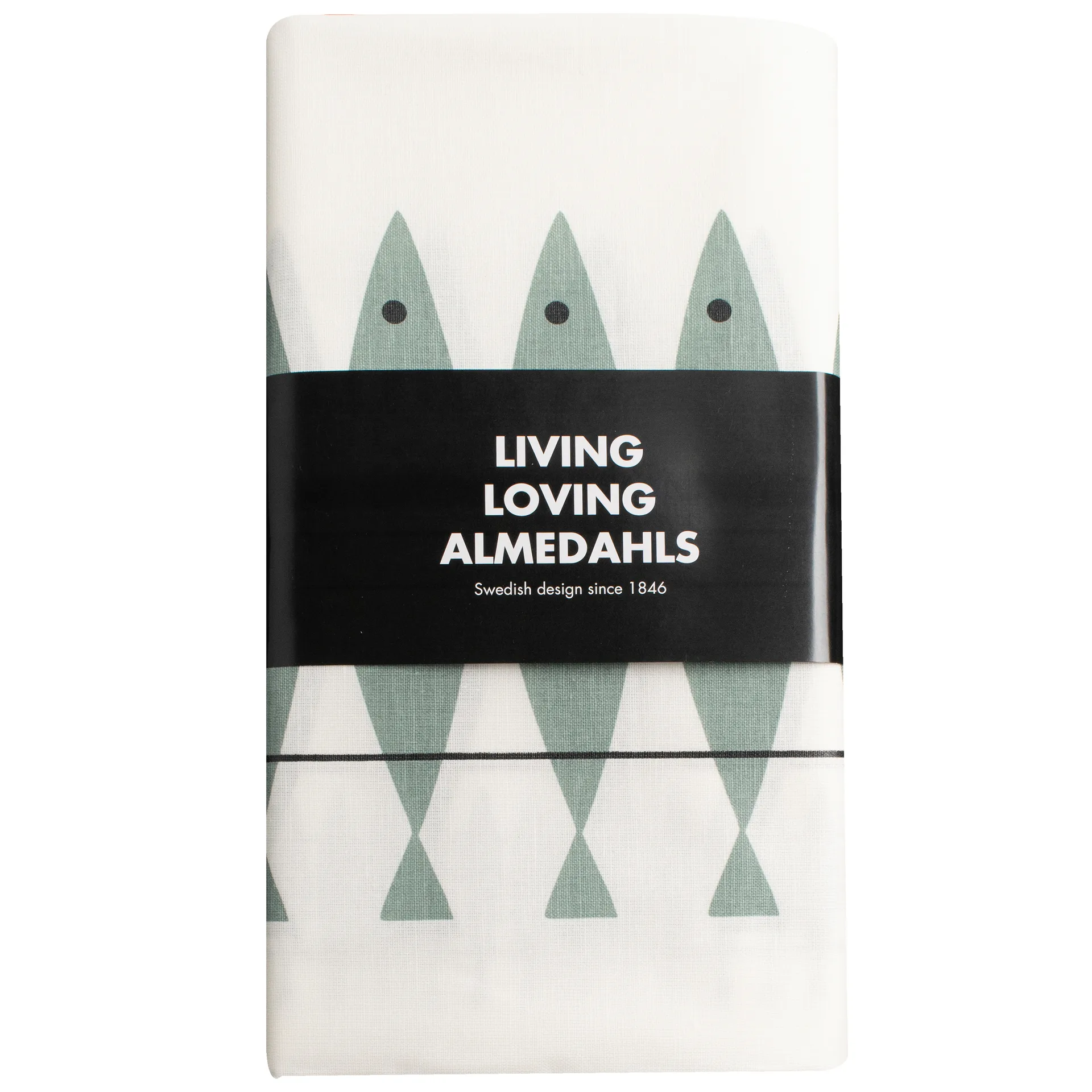 Sill gewaxte stof 145x220 cm, Groengrijs Almedahls