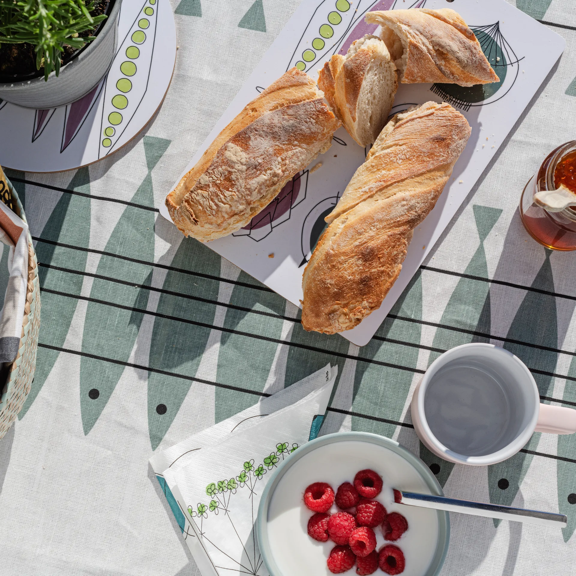 Sill gewaxte stof 145x220 cm, Groengrijs Almedahls