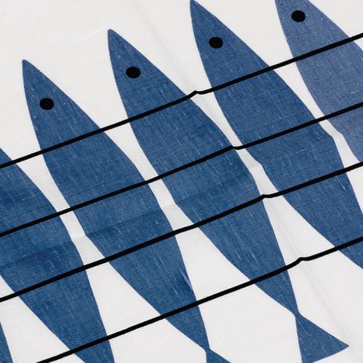 Sill theedoek, wit-blauw Almedahls