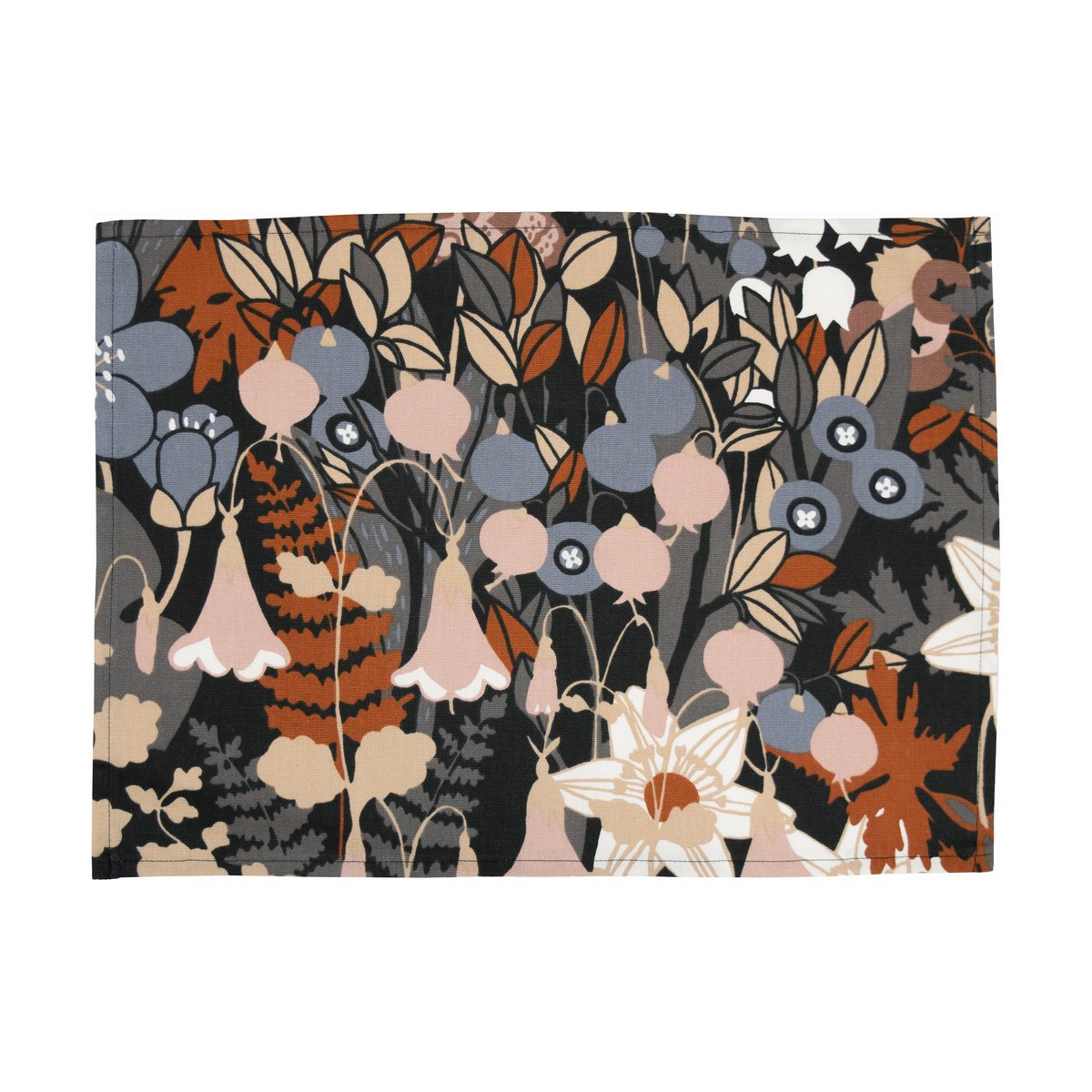 Almedahls Skogen placemat 34x45 cm 2-pack Blauw-bruin