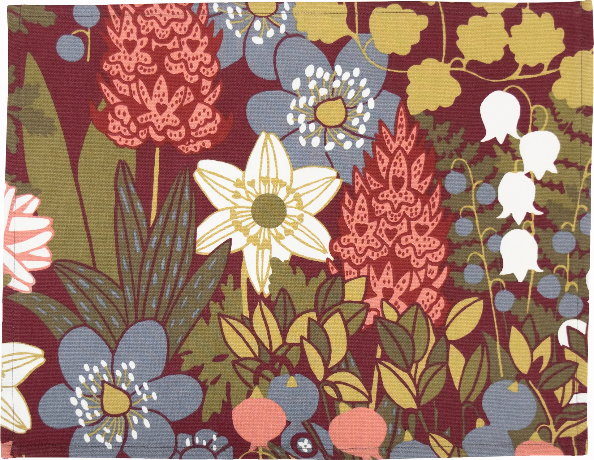 Skogen placemat 34x45 cm 2-pack, Wijnrood Almedahls