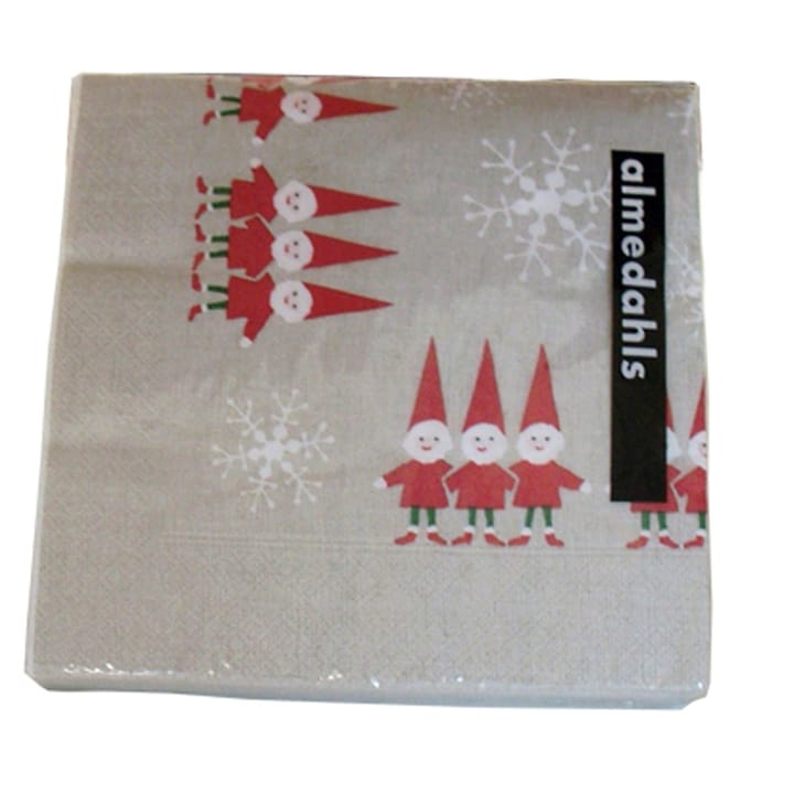 Tomtenisse servetten 20-pack - rood - Almedahls