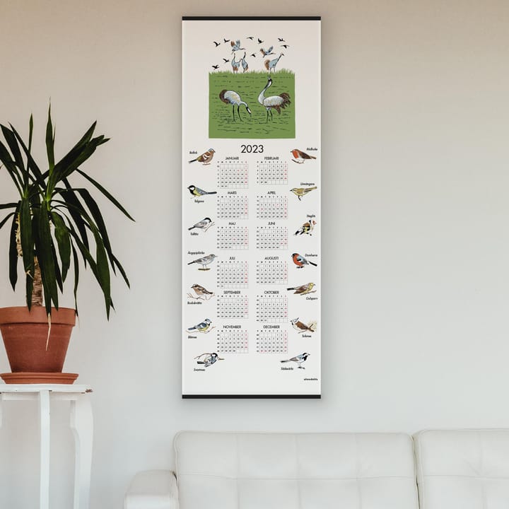 Zweedse vogels kalender 2023 - 35x90 cm - Almedahls