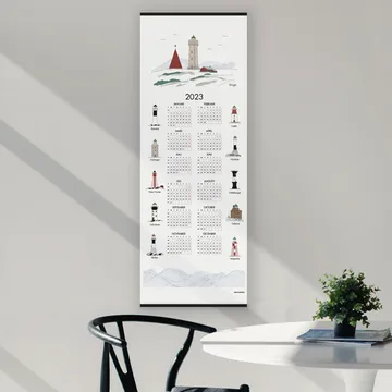 Zweedse vuurtorens kalender 2023 - 35x90 cm - Almedahls