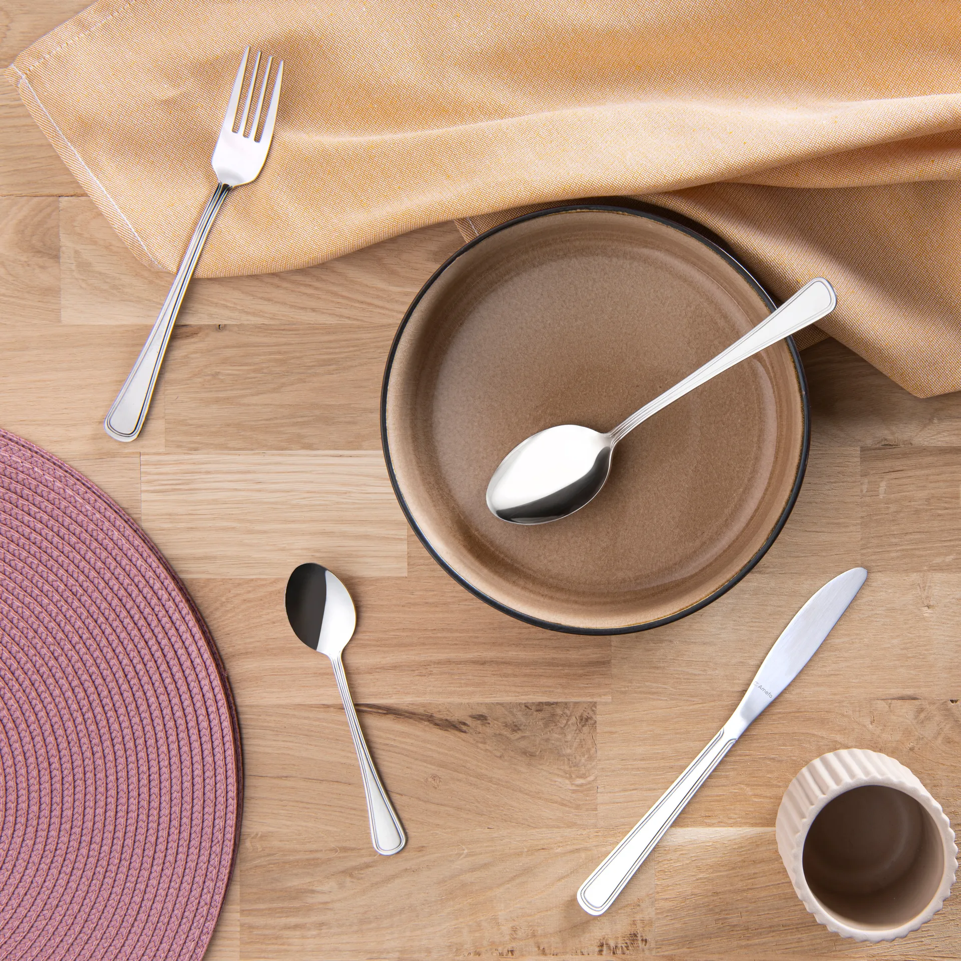 Bologna bestekset 24 delen, Roestvrij staal Amefa