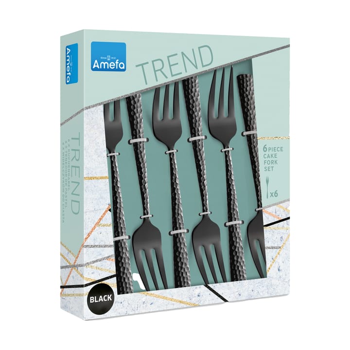 Felicity taartvorkjes 15,6 cm 6-pack, Zwart Amefa