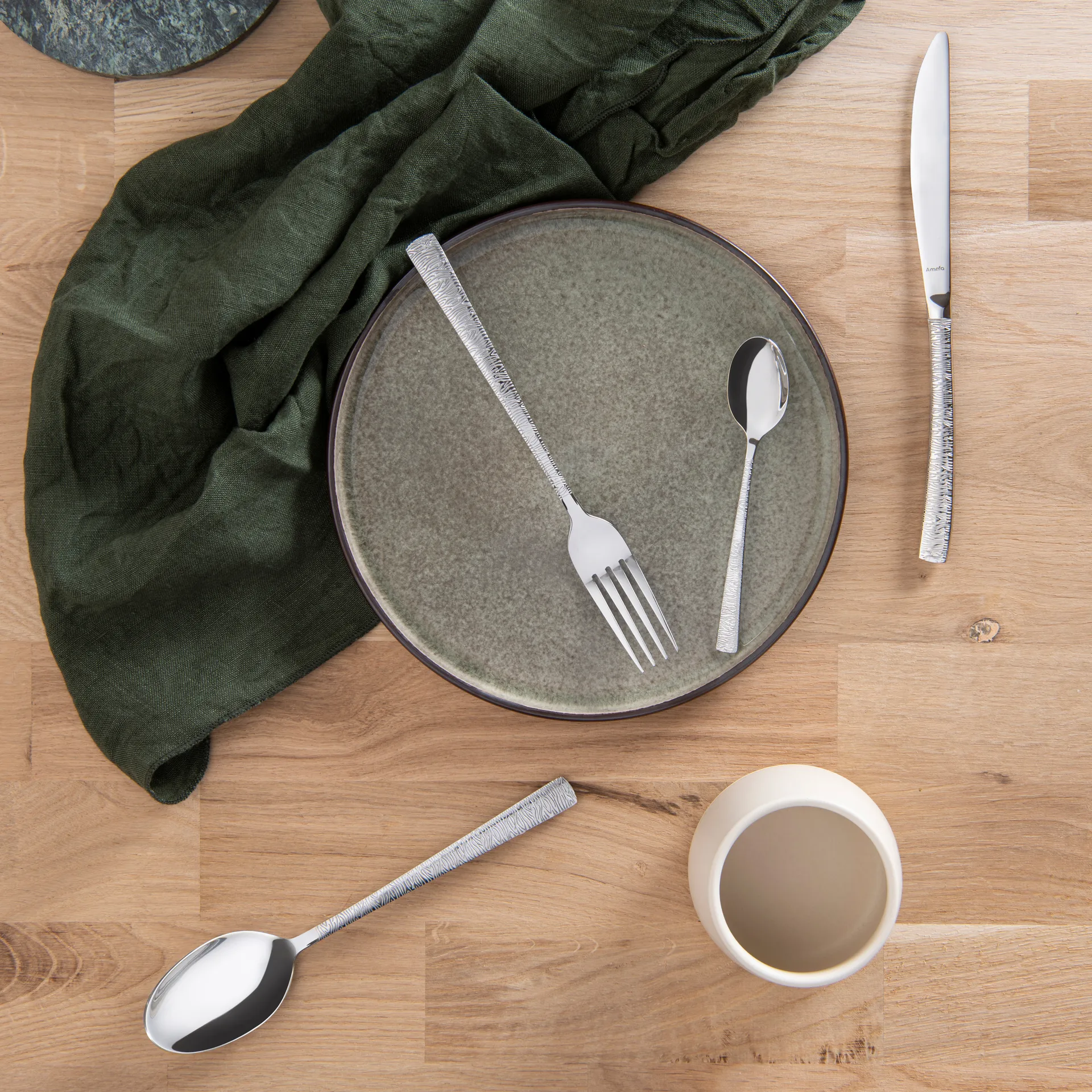 Havanne Jungle bestekset 24 delen, Roestvrij staal Amefa