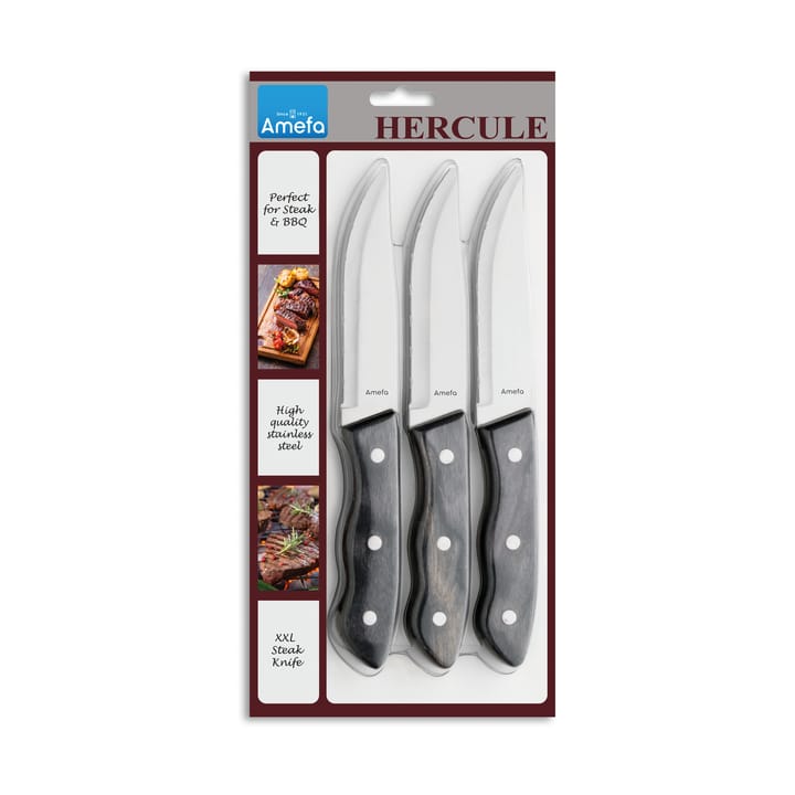 Hercule grillmes XXL 3-pack, Zwart Amefa