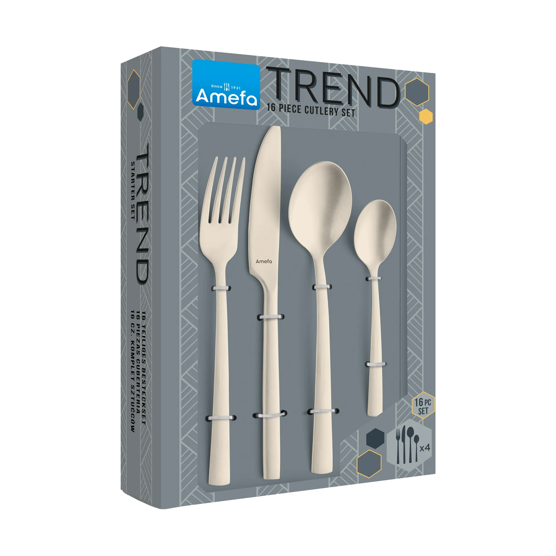 Manille Vintage bestekset 16 delen, Champagne Amefa