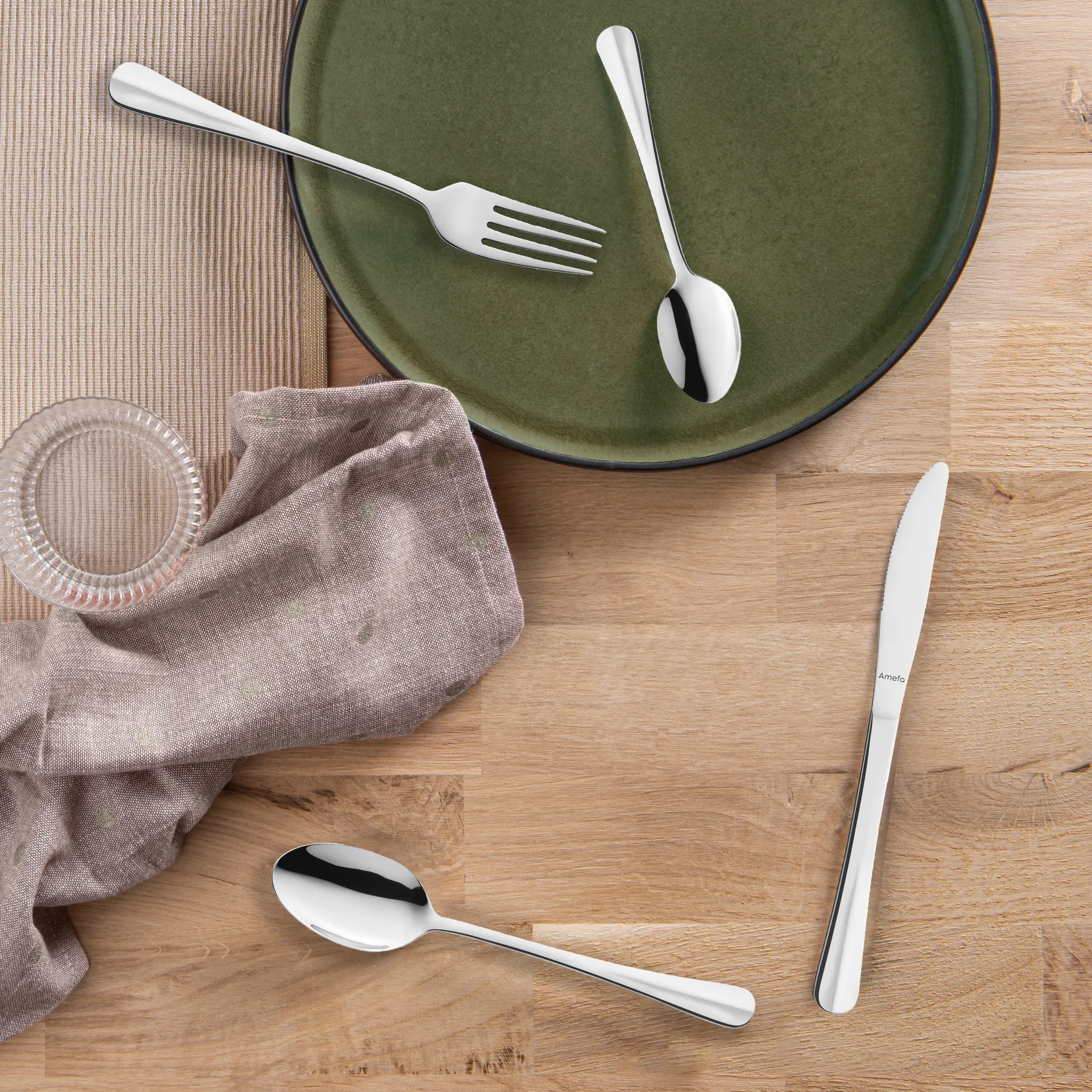 Napoli bestekset 24 delen, Roestvrij staal Amefa