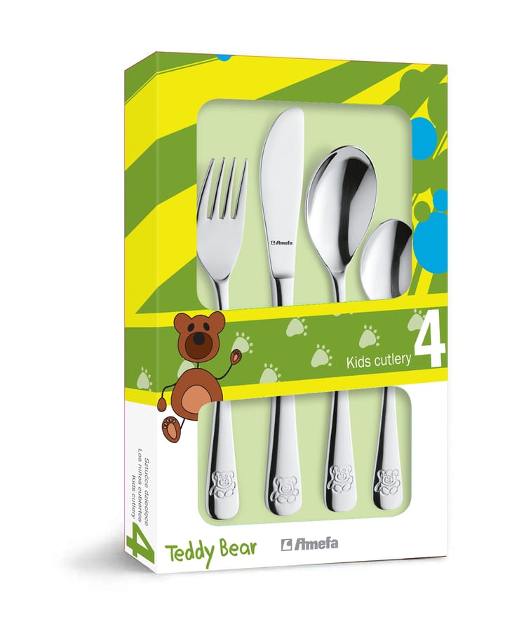 Teddy kinderbestek 4 delen, Roestvrij staal Amefa