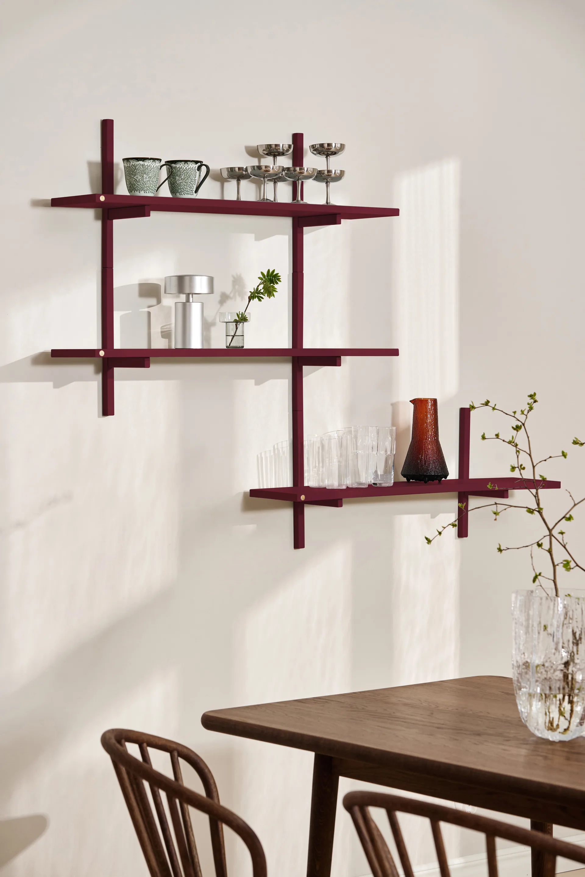 A-Light Shelf wandplank Special Edition, Wine red 90x21x35 cm Andersen Furniture