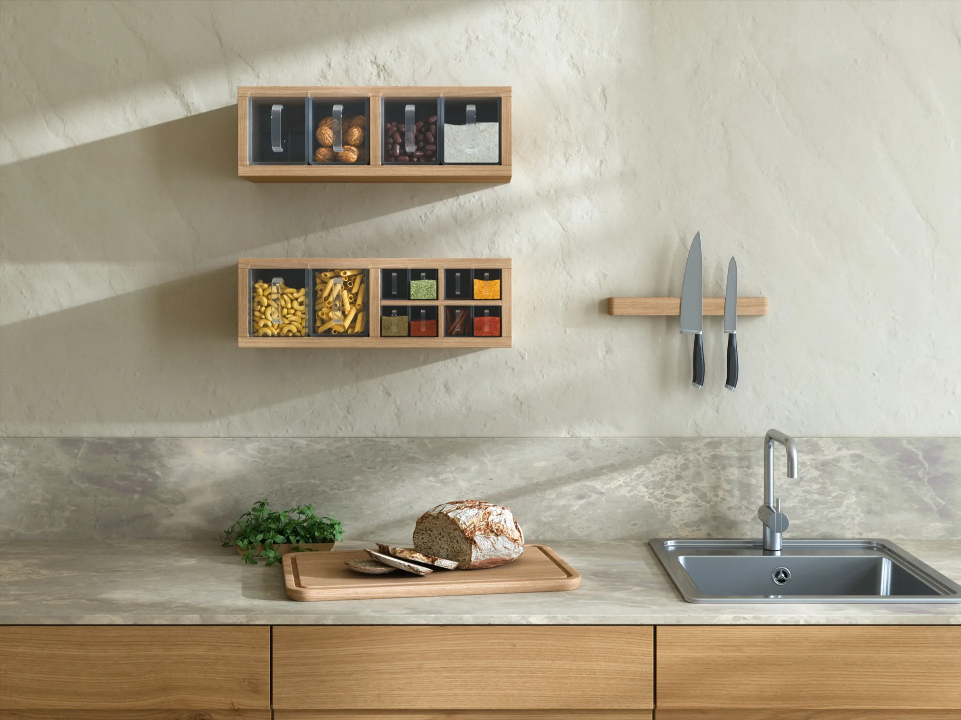 A-Organizer 2 wandrek 52x18x17 cm, Oak Andersen Furniture