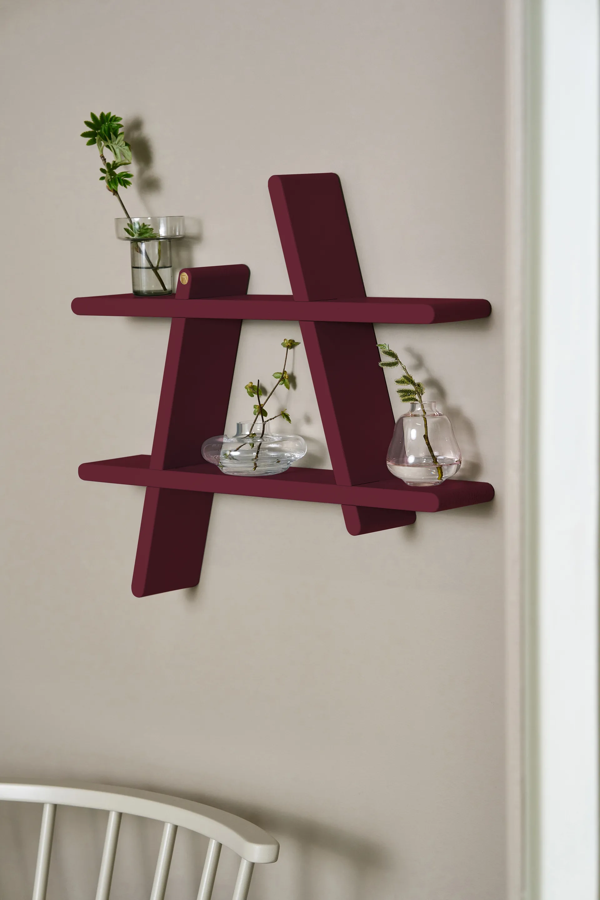 A-Shelf wandplank Special Edition, Wine red L 78x12x67 cm Andersen Furniture