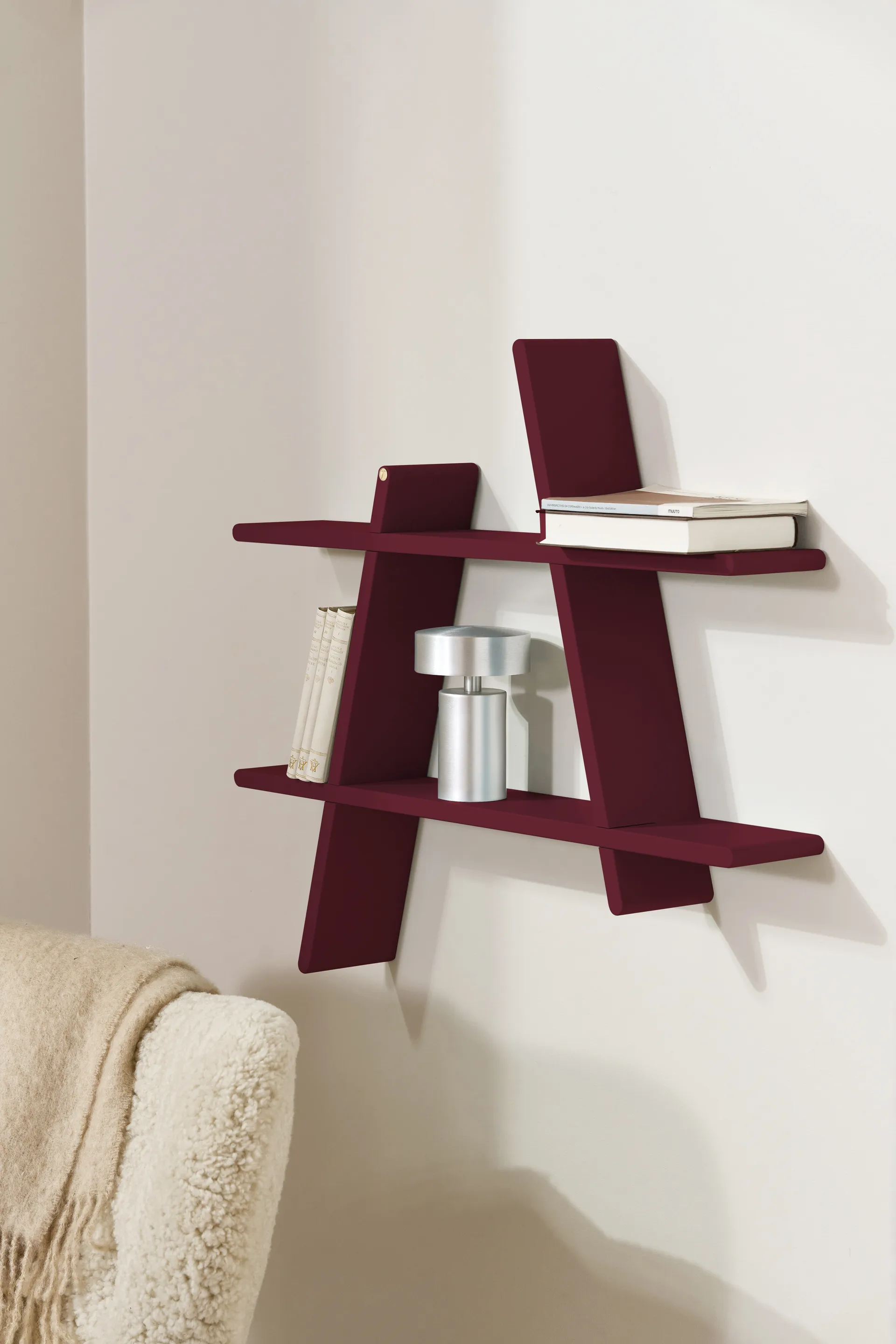 A-Shelf wandplank Special Edition, Wine red M 52x9x46 cm Andersen Furniture