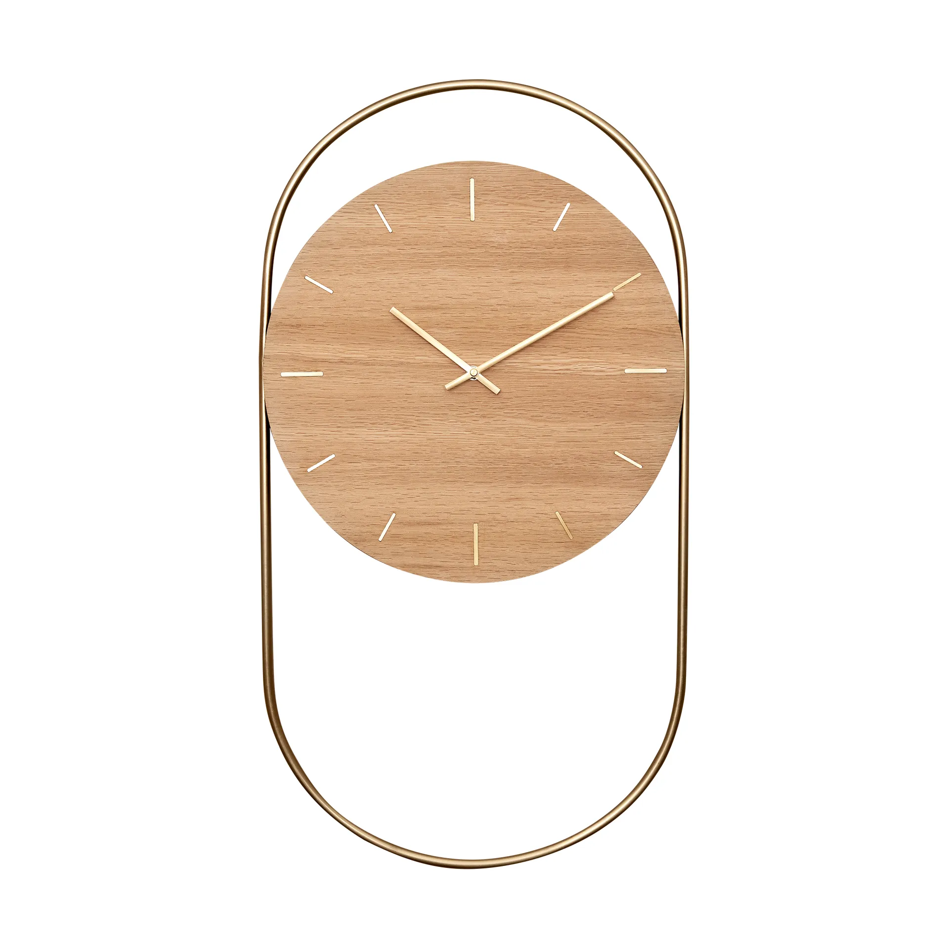 A-Wall wandklok 41x76 cm, Oak-brass Andersen Furniture