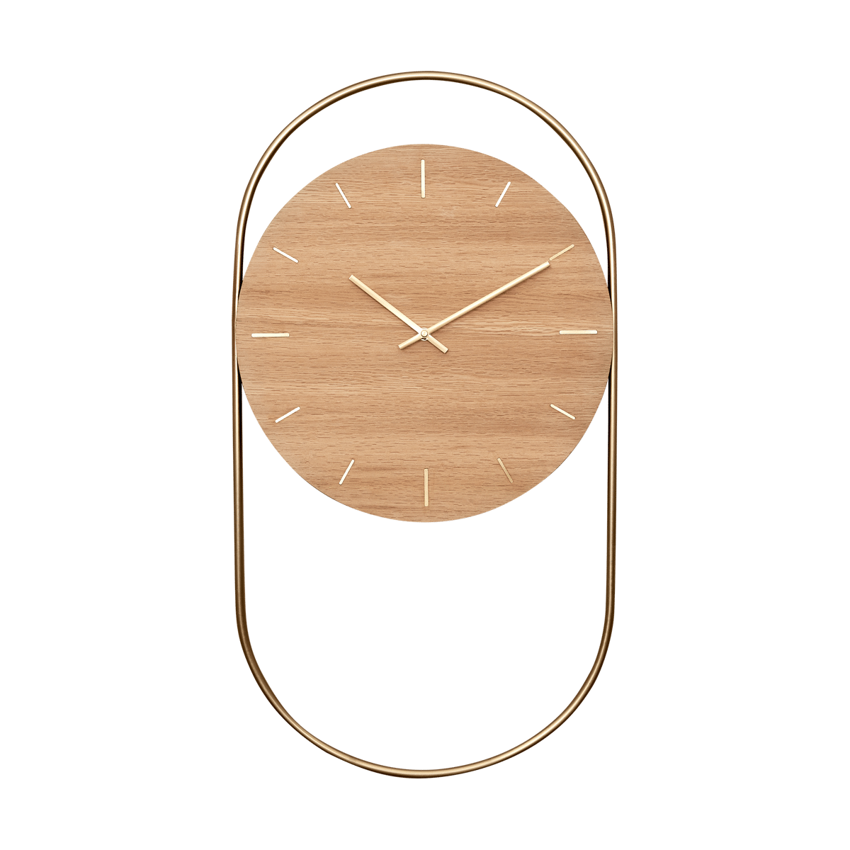 Andersen Furniture A-Wall wandklok 41x76 cm Oak-brass