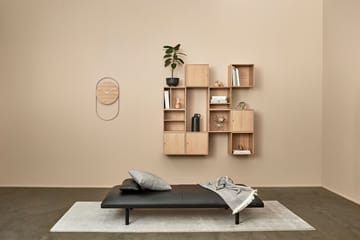 A-Wall wandklok 41x76 cm - Oak-brass - Andersen Furniture