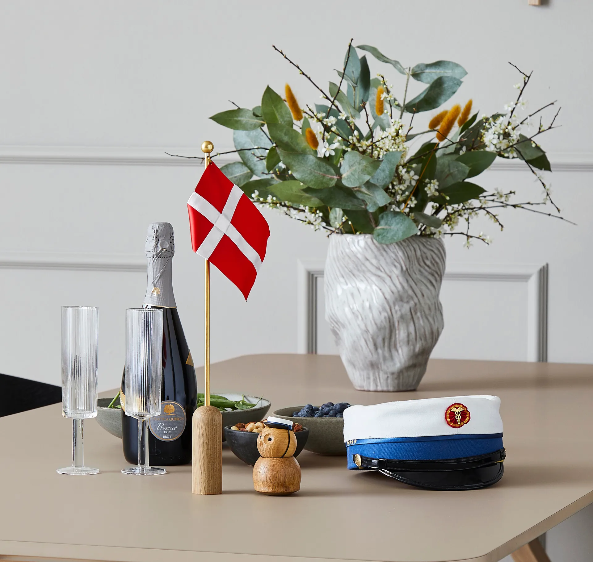 Celebrating Denmark tafelvlag 40 cm, Oak-brass Andersen Furniture