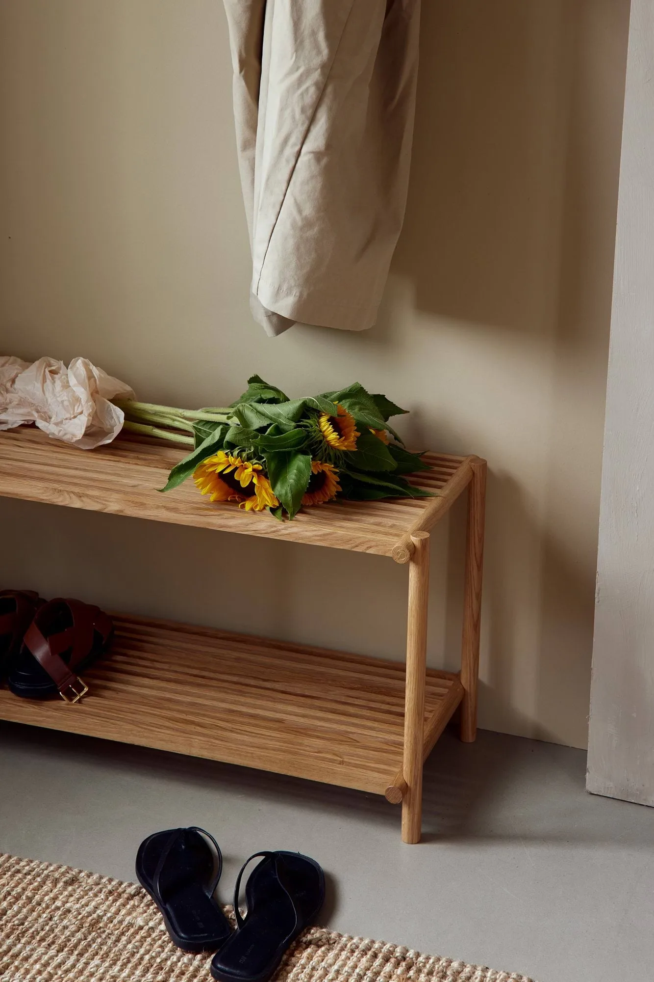 Column schoenenrek, mat gelakt eikenhout Andersen Furniture