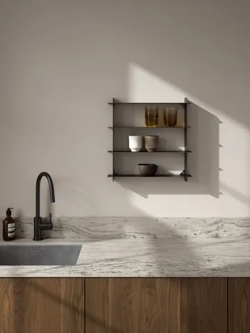 Division wandplank - Black steel, 45x45x10 cm - Andersen Furniture