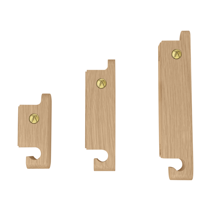 Multi Hooks haak set van 3 - Oak - Andersen Furniture
