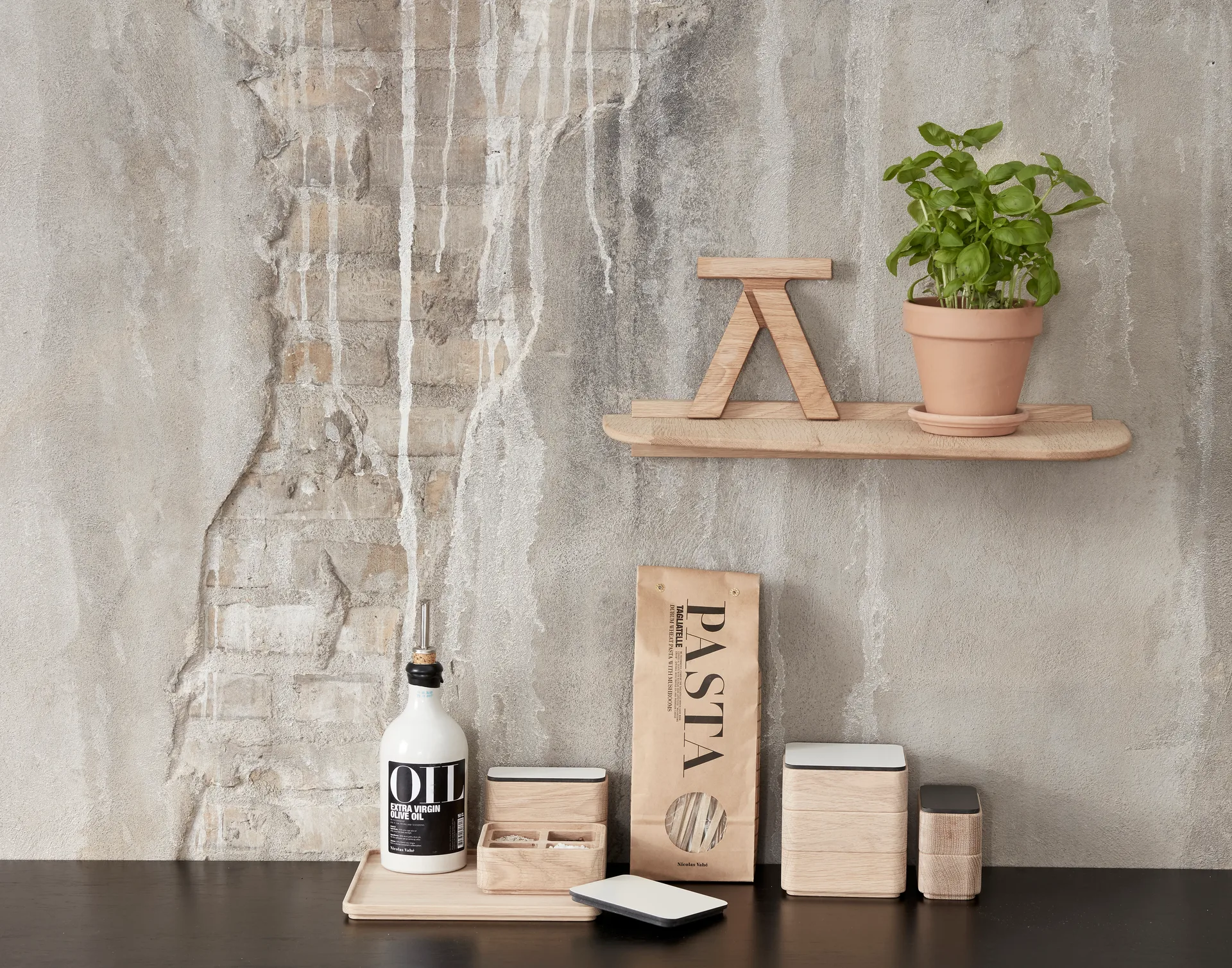Shelf 1 wandrek 40 cm, Oak Andersen Furniture