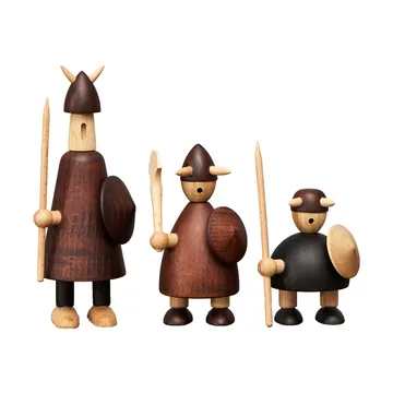 The vikings of Denmark houten figuur 3-delig - Stained beech - Andersen Furniture