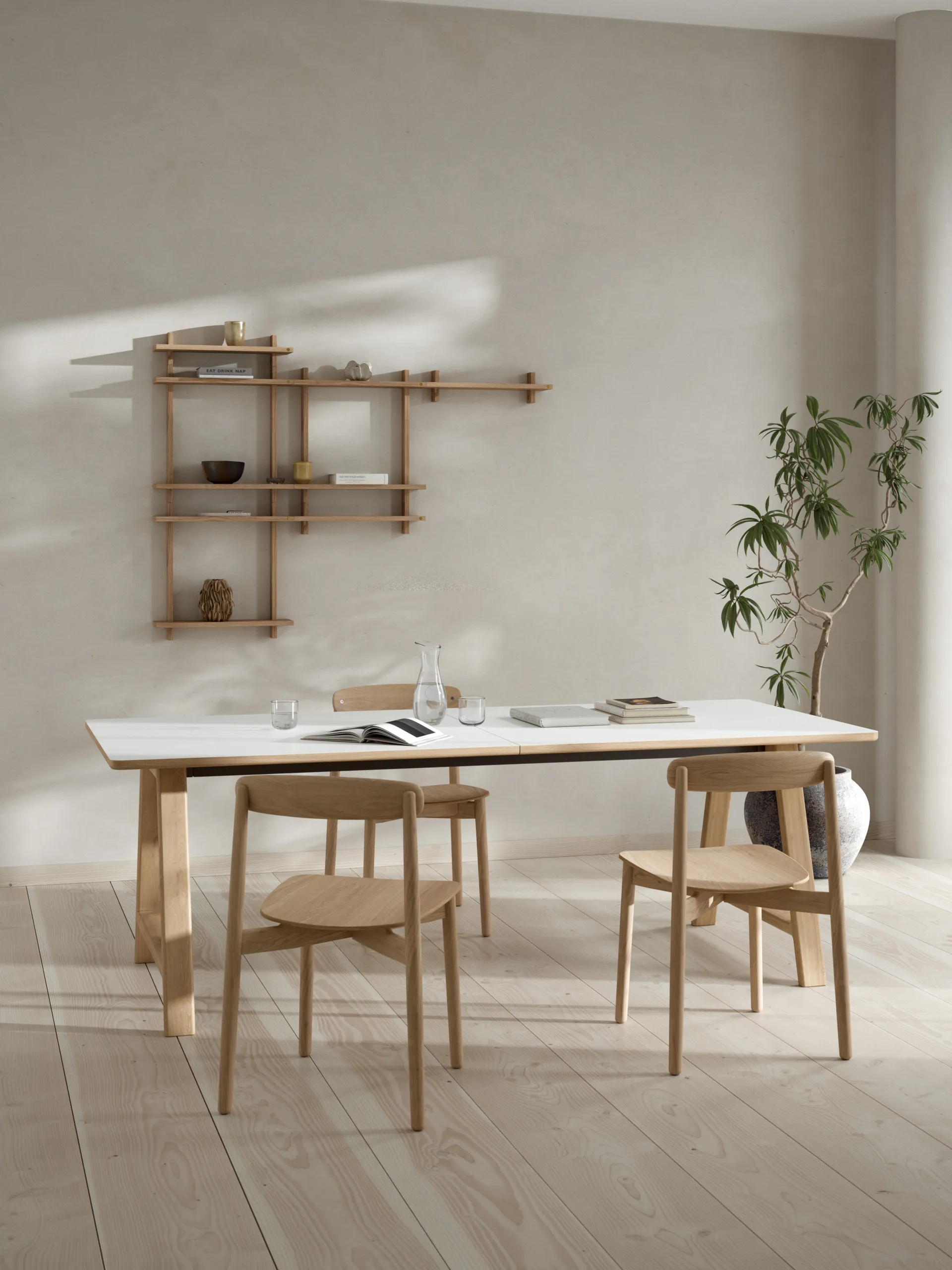 Treat wandplank dubbel, Oak, 50x12x50 cm Andersen Furniture