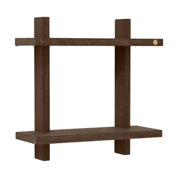 Treat wandplank dubbel - Smoked Oiled Oak, 34x12x34 cm - Andersen Furniture