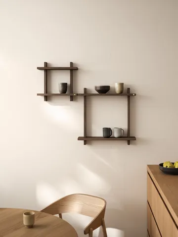 Treat wandplank dubbel - Smoked Oiled Oak, 50x12x50 cm - Andersen Furniture