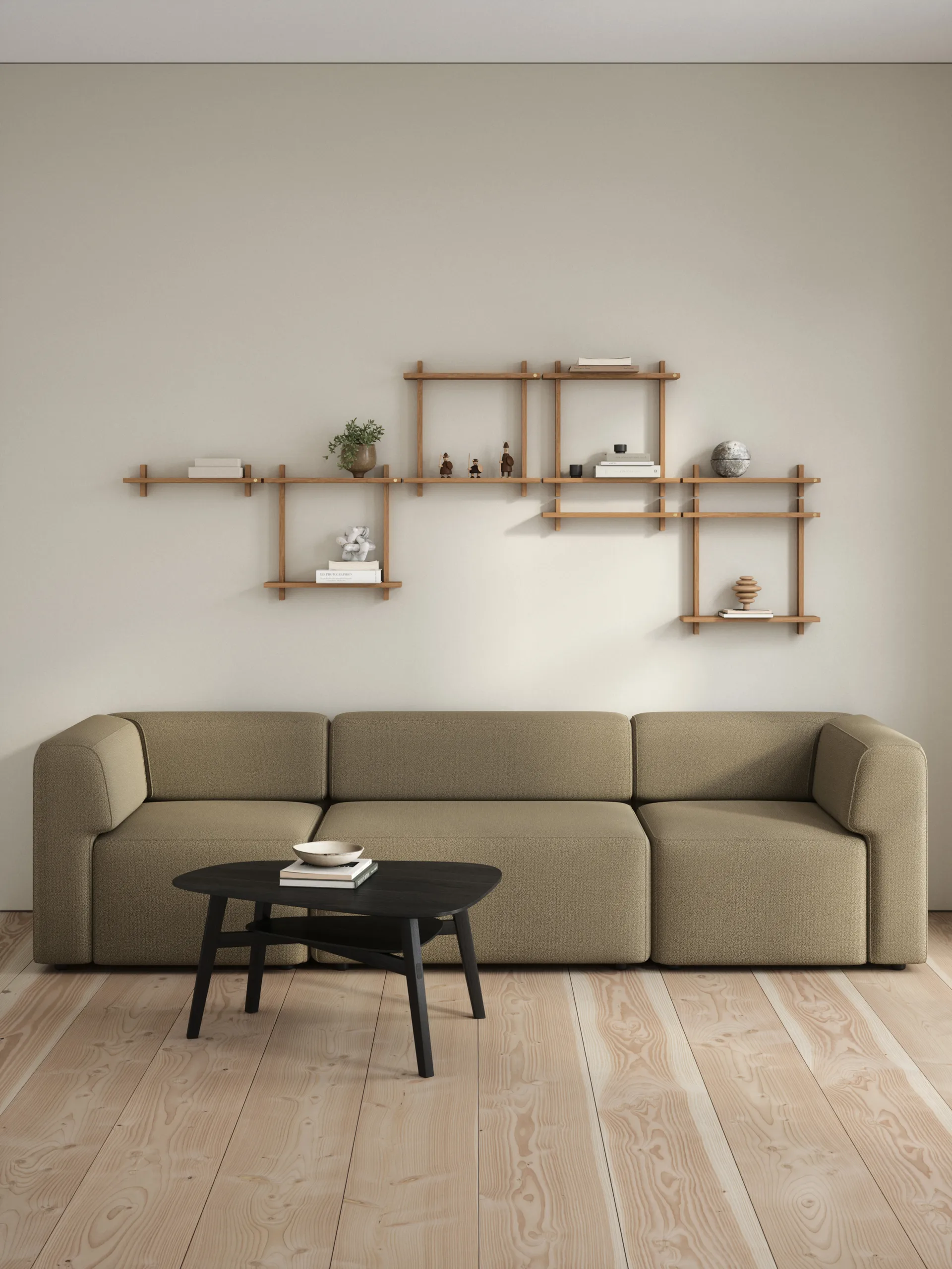 Treat wandplank single, Oiled Nature Oak, 50x12x11,2 cm Andersen Furniture