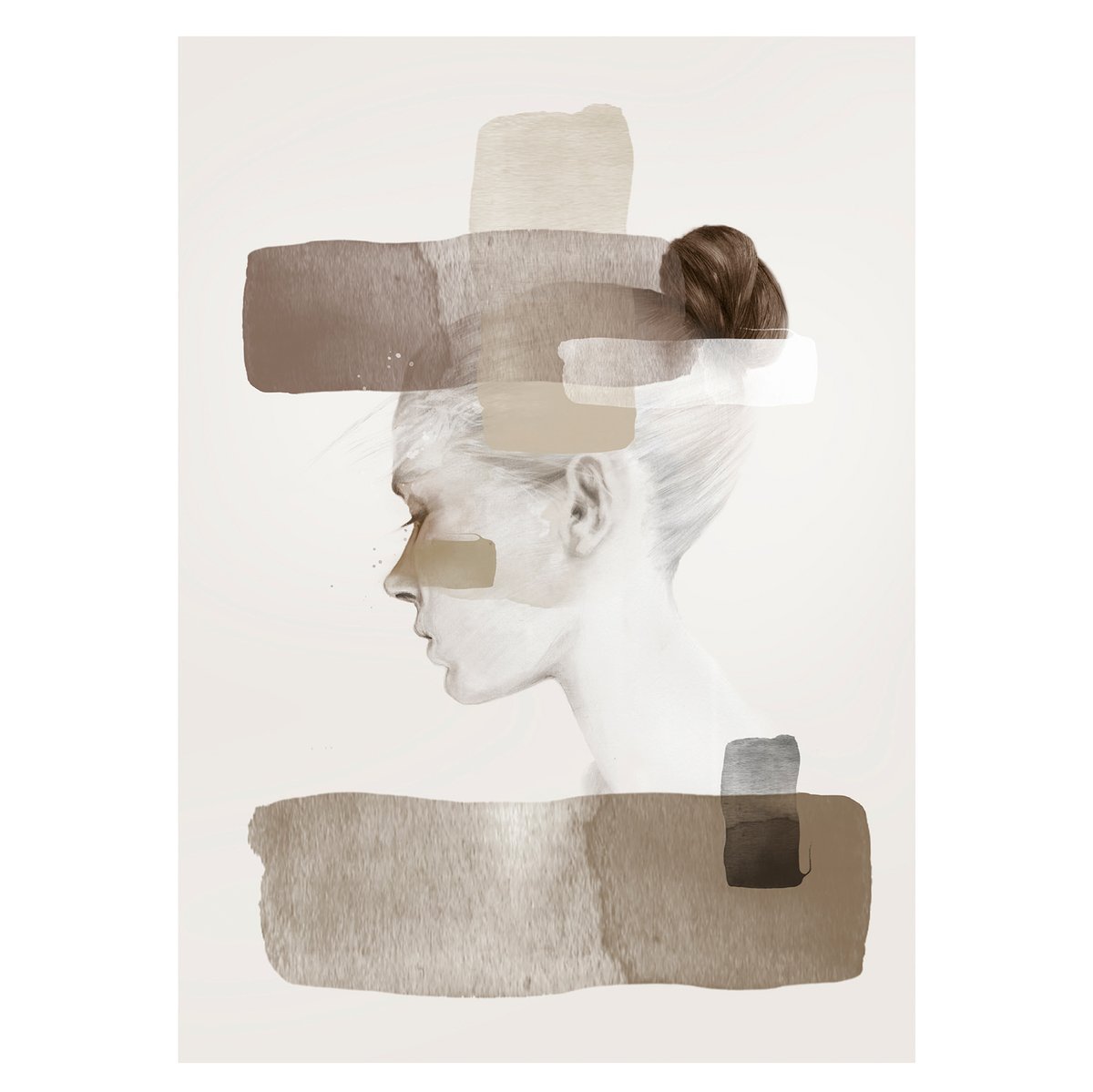 Anna Bülow Inside Out Autumn poster 50x70 cm | Scandinavisch Interieur | Posters | Bruin