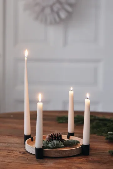 Luna adventskandelaar Ø27 cm - Eik-staal - Applicata