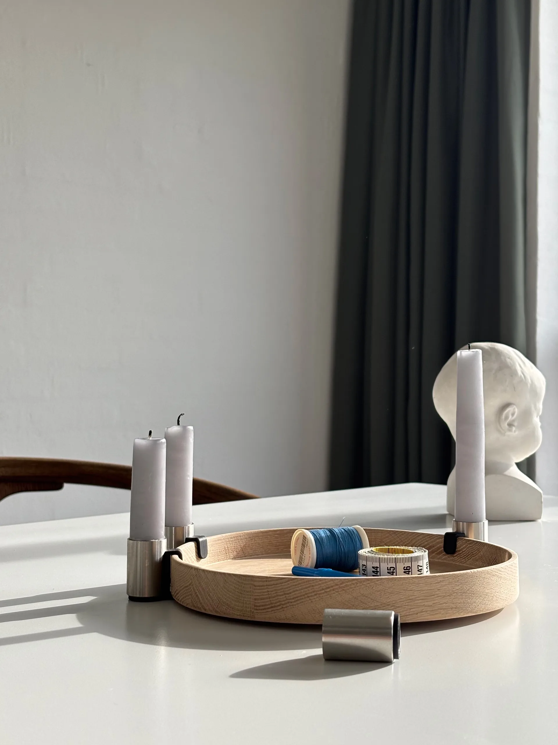 Luna adventskandelaar Ø27 cm, Eik-staal Applicata