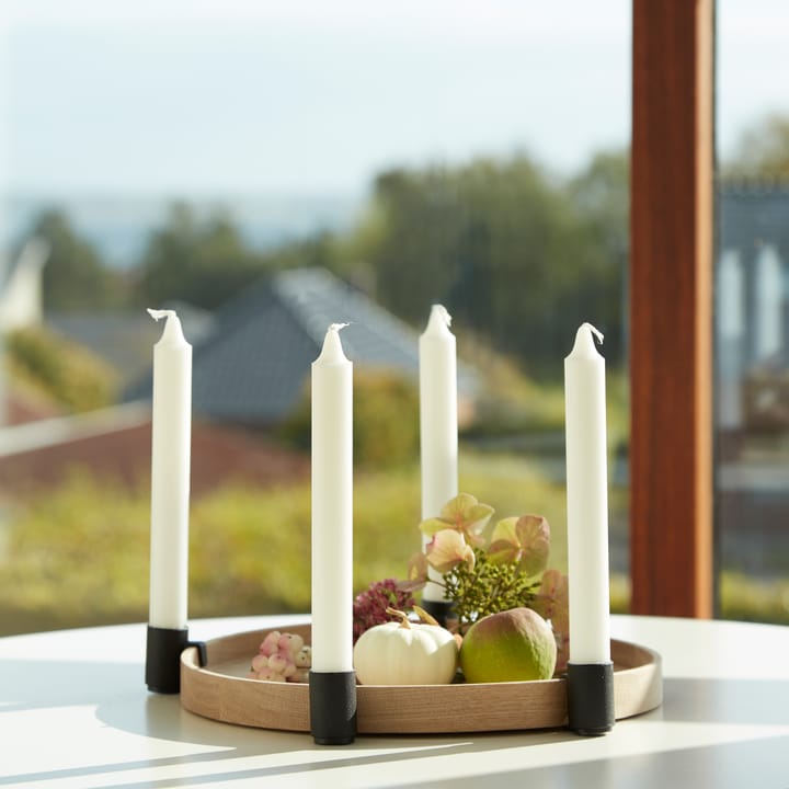 Luna kaarsenhouder, eiken - zwart Applicata