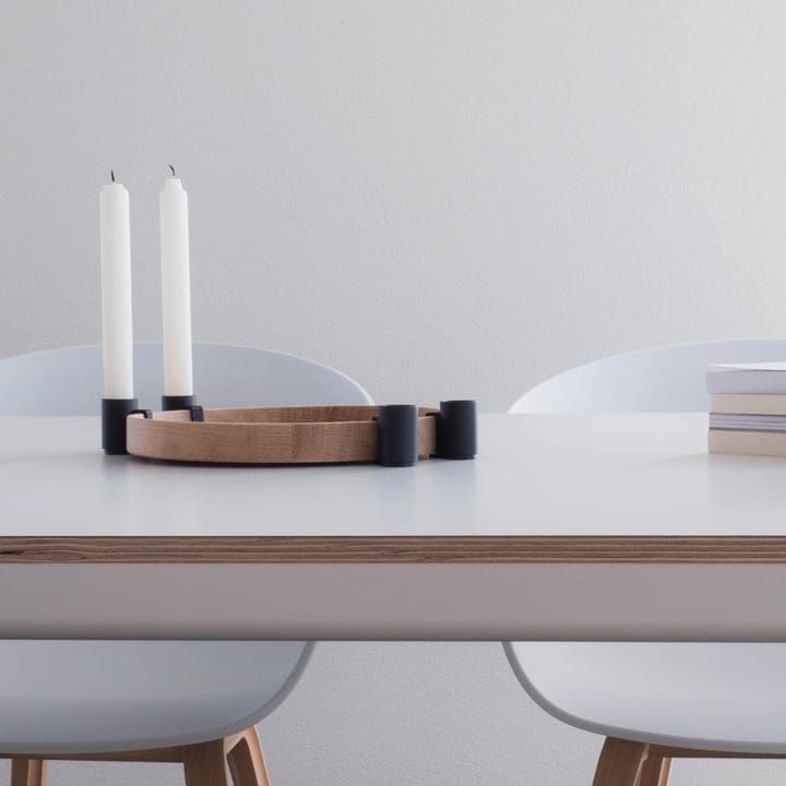 Luna kaarsenhouder, eiken - zwart Applicata