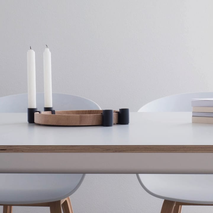 Luna kaarsenhouder, eiken - zwart Applicata