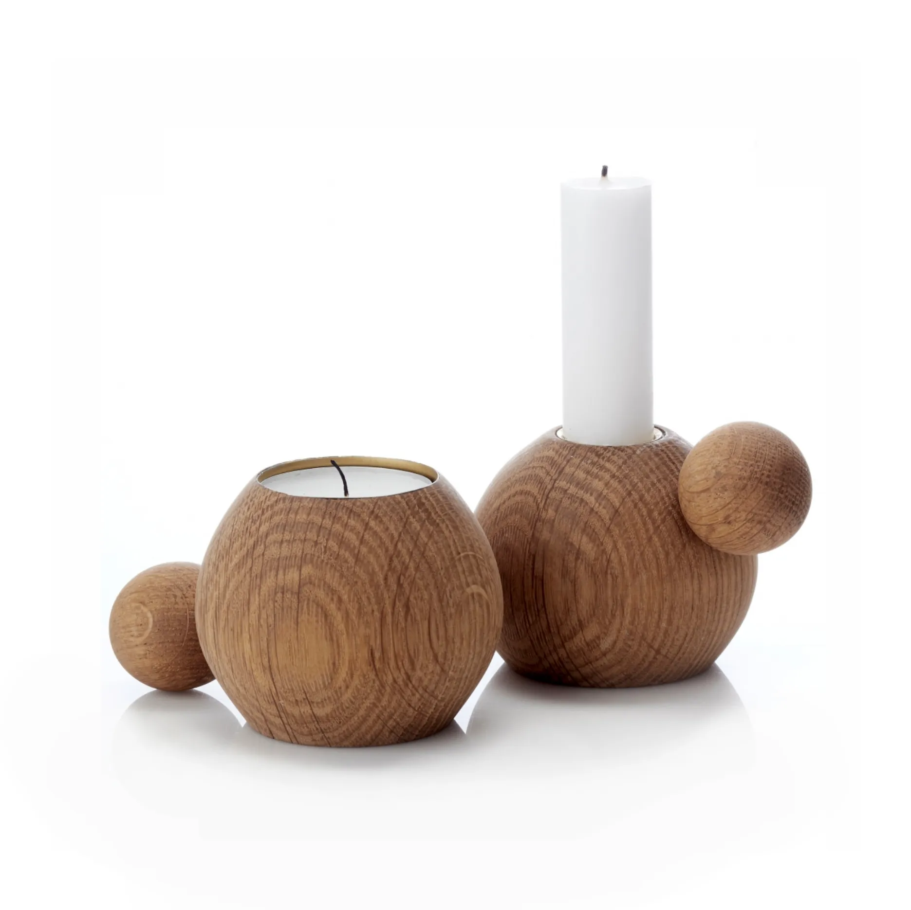 RoundNround kandelaar, Geolied eikenhout Applicata