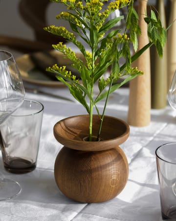 Shape bowl vaas - Gerookte eiken - Applicata
