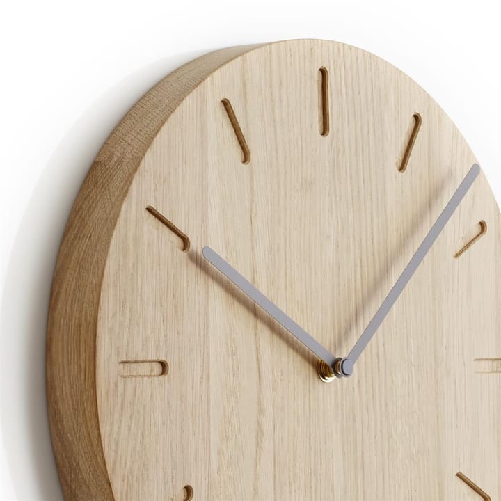 Watch Out wandklok eiken, eiken-grijs Applicata