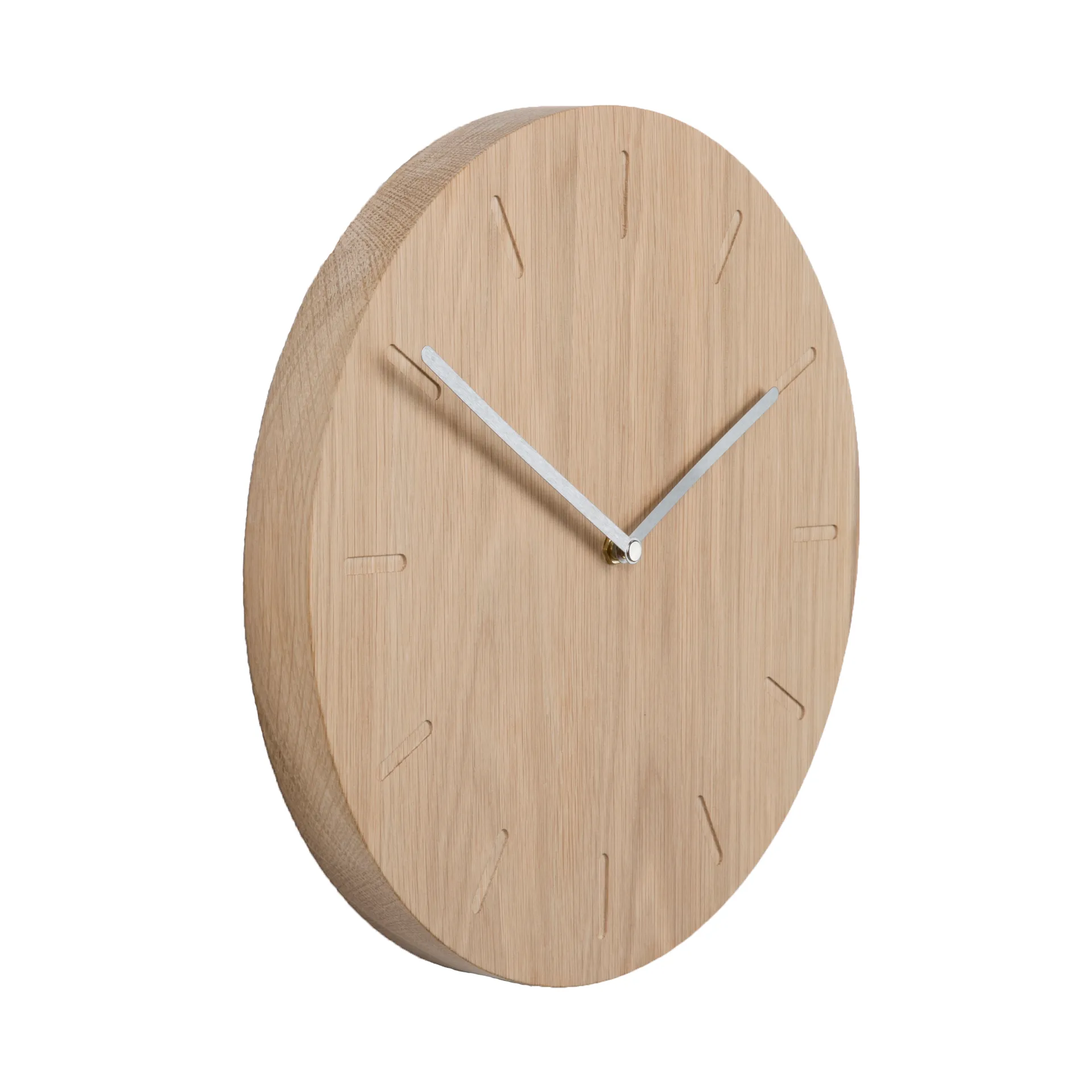 Watch Out wandklok eiken, eiken-staal Applicata