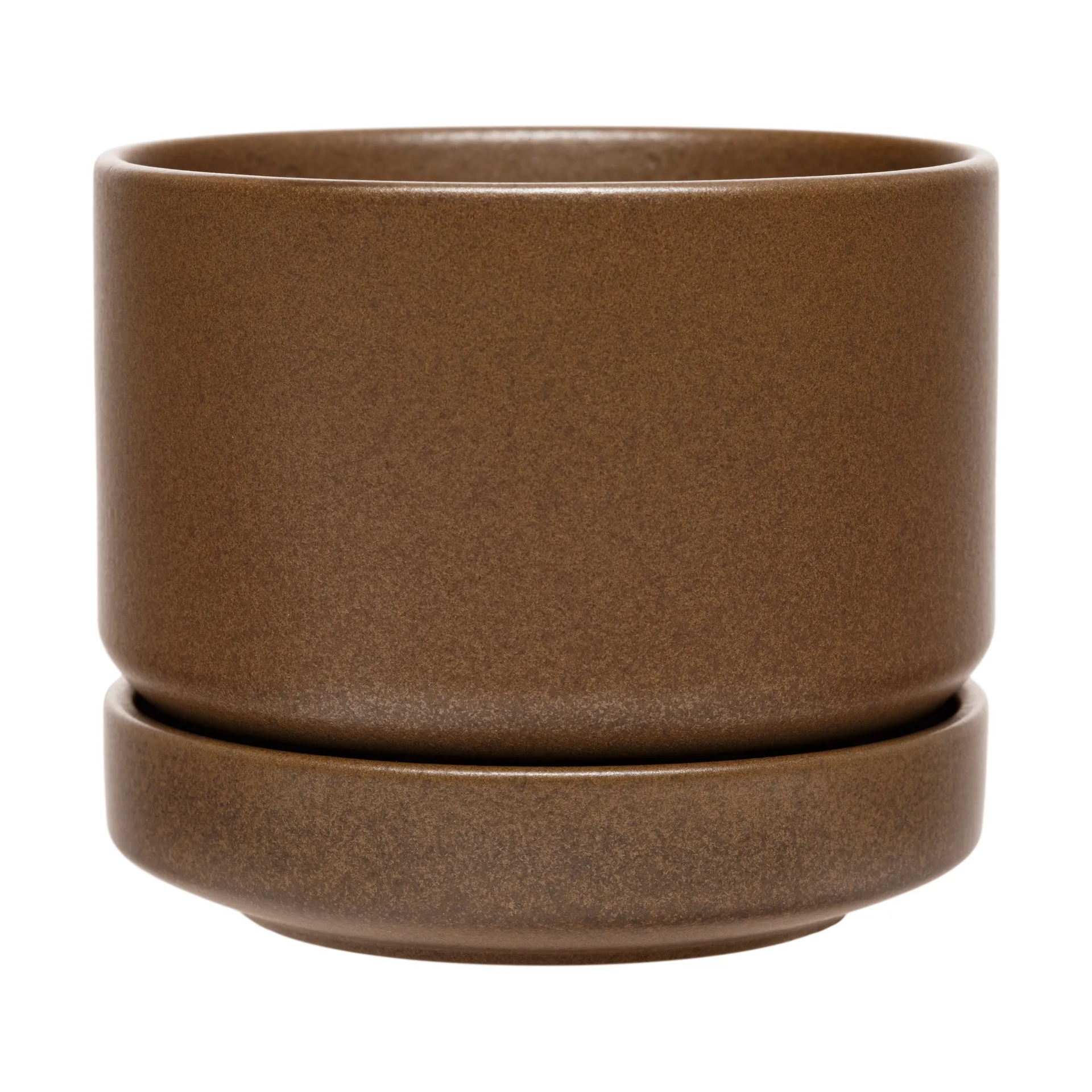 Arabia SN bloempot, Mat bruin, 11 cm Arabia